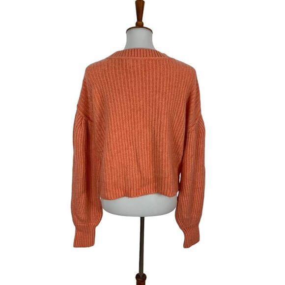 Happy Nature Sweater XS Coral Knit Lightweight Crewneck Earthy Chic - Picture 3 of 5